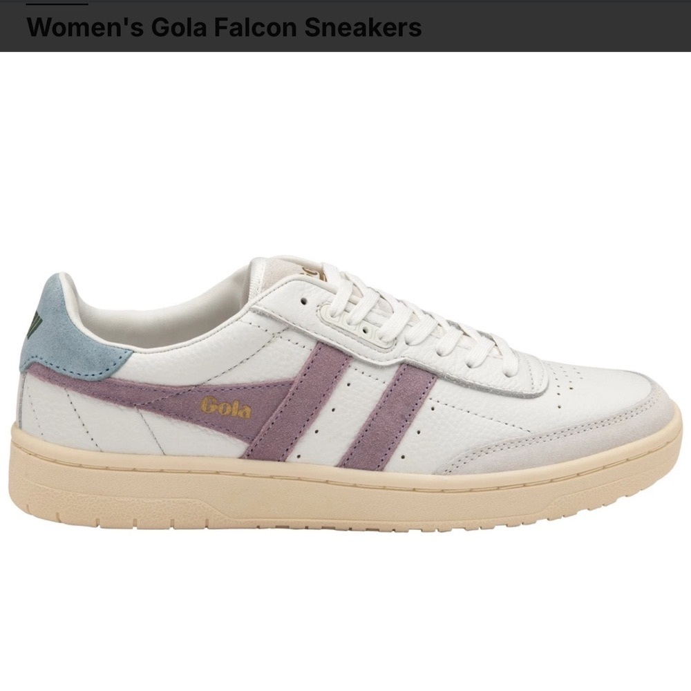 Gola Falcon CLB415 Purple Blue White Leather Sneakers